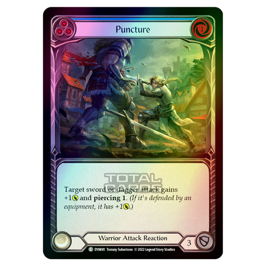 Flesh & Blood - Dynasty - Puncture (Blue) (Rainbow Foil) - DYN081-RF