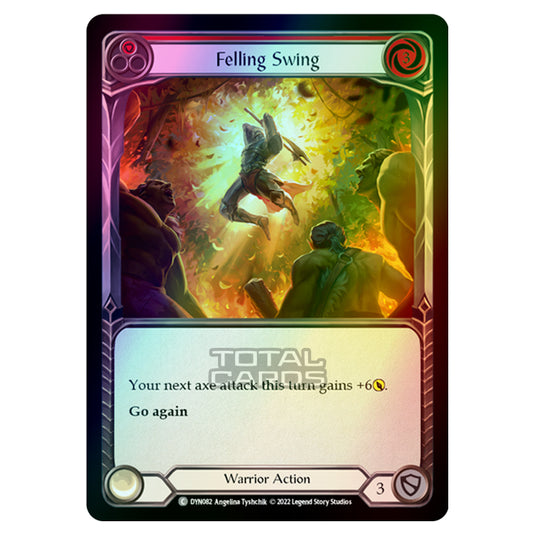 Flesh & Blood - Dynasty - Felling Swing (Red) (Rainbow Foil) - DYN082-RF