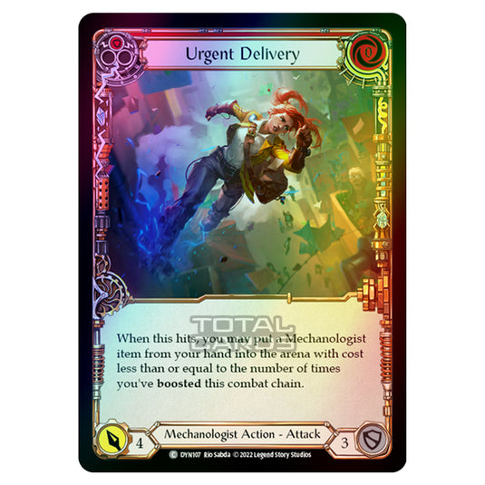 Flesh & Blood - Dynasty - Urgent Delivery (Red) (Rainbow Foil) - DYN107-RF