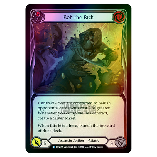 Flesh & Blood - Dynasty - Rob the Rich (Red) (Rainbow Foil) - DYN127-RF