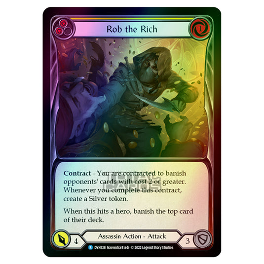 Flesh & Blood - Dynasty - Rob the Rich (Yellow) (Rainbow Foil) - DYN128-RF