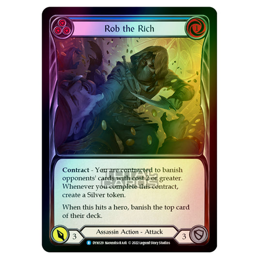 Flesh & Blood - Dynasty - Rob the Rich (Blue) (Rainbow Foil) - DYN129-RF