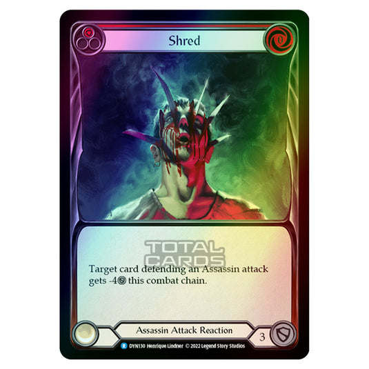 Flesh & Blood - Dynasty - Shred (Red) (Rainbow Foil) - DYN130-RF