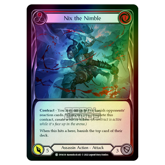 Flesh & Blood - Dynasty - Nix the Nimble (Red) (Rainbow Foil) - DYN139-RF