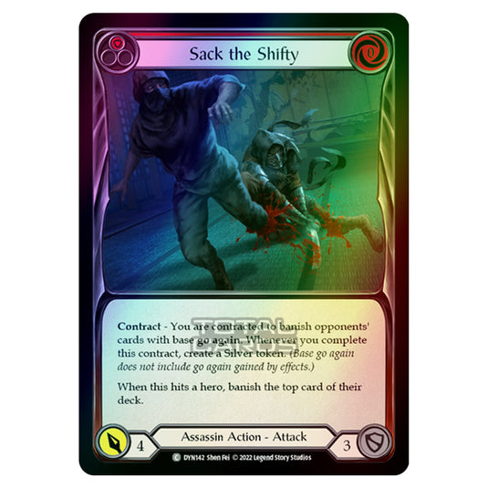 Flesh & Blood - Dynasty - Sack the Shifty (Red) (Rainbow Foil) - DYN142-RF