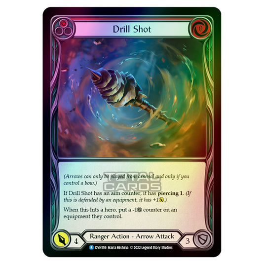 Flesh & Blood - Dynasty - Drill Shot (Red) (Rainbow Foil) - DYN156-RF