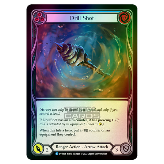 Flesh & Blood - Dynasty - Drill Shot (Blue) (Rainbow Foil) - DYN158-RF