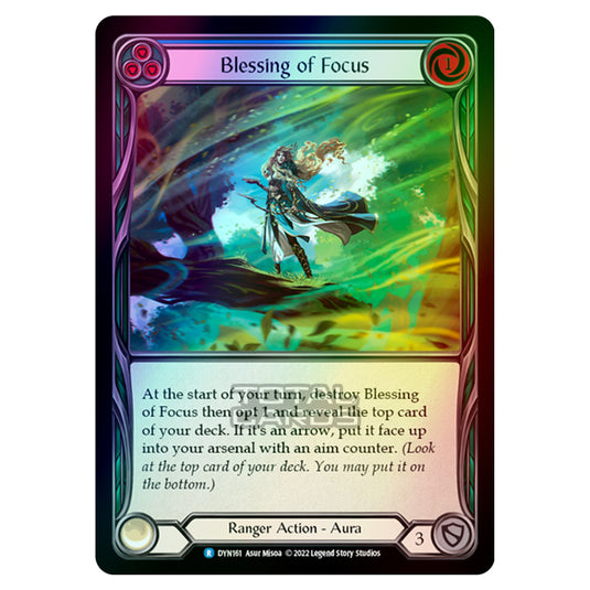 Flesh & Blood - Dynasty - Blessing of Focus (Blue) (Rainbow Foil) - DYN161-RF