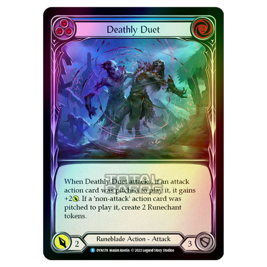 Flesh & Blood - Dynasty - Deathly Duet (Blue) (Rainbow Foil) - DYN178-RF