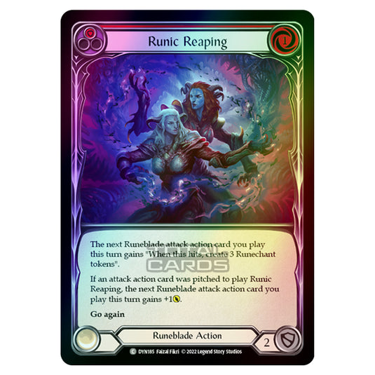 Flesh & Blood - Dynasty - Runic Reaping (Red) (Rainbow Foil) - DYN185-RF