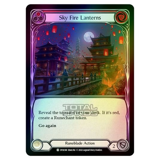 Flesh & Blood - Dynasty - Sky Fire Lanterns (Red) (Rainbow Foil) - DYN188-RF