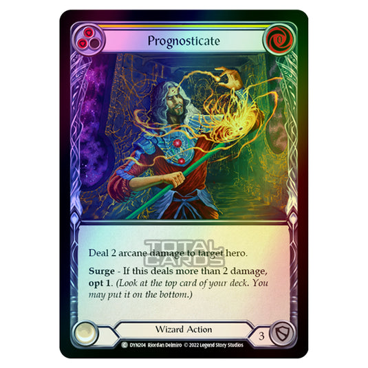 Flesh & Blood - Dynasty - Prognosticate (Yellow) (Rainbow Foil) - DYN204-RF