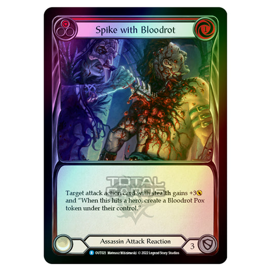 Flesh & Blood - Outsiders - Spike with Bloodrot (Red) (Rainbow Foil) - OUT021