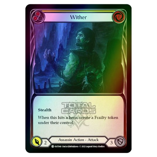 Flesh & Blood - Outsiders - Wither (Yellow) (Rainbow Foil) - OUT040