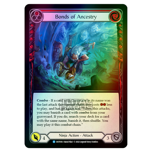 Flesh & Blood - Outsiders - Bonds of Ancestry (Red) (Rainbow Foil) - OUT056