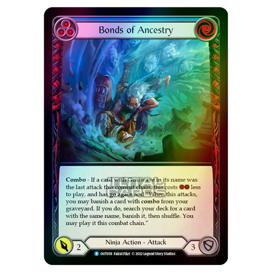 Flesh & Blood - Outsiders - Bonds of Ancestry (Blue) (Rainbow Foil) - OUT058