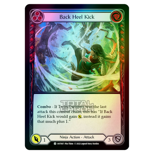 Flesh & Blood - Outsiders - Back Heel Kick (Blue) (Rainbow Foil) - OUT067