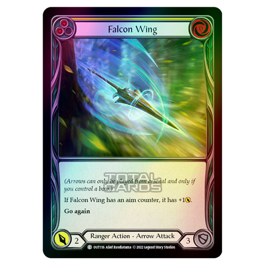 Flesh & Blood - Outsiders - Falcon Wing (Yellow) (Rainbow Foil) - OUT116