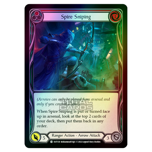 Flesh & Blood - Outsiders - Spire Sniping (Red) (Rainbow Foil) - OUT130