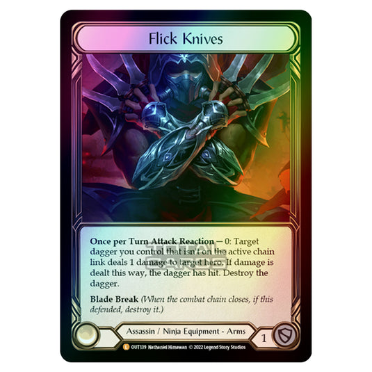 Flesh & Blood - Outsiders - Flick Knives (Rainbow Foil) - OUT139