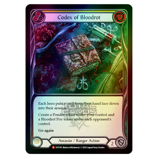 Flesh & Blood - Outsiders - Codex of Bloodrot (Rainbow Foil) - OUT159