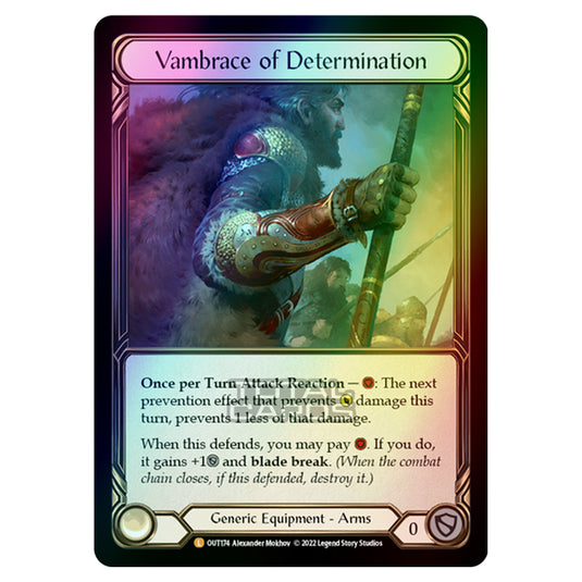 Flesh & Blood - Outsiders - Vambrace of Determination (Rainbow Foil) - OUT174