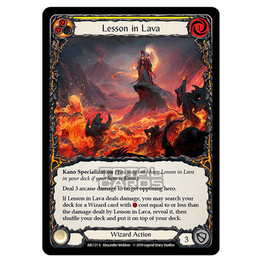 Flesh & Blood - Arcane Rising - Lesson in Lava (Super rare) - ARC121