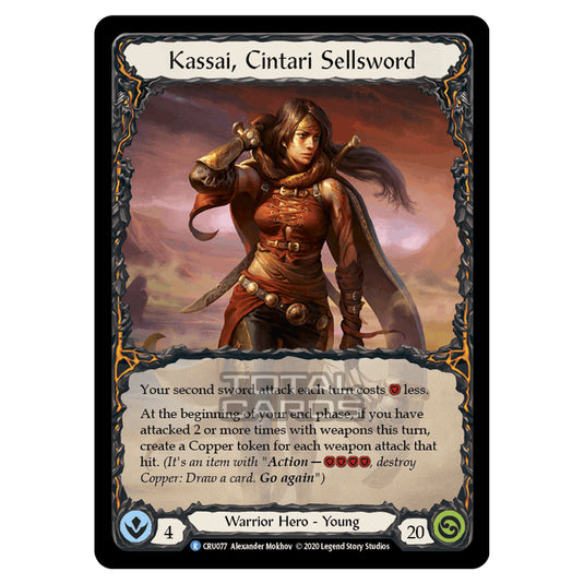 Flesh & Blood - Crucible of War - Kassai, Cintari Sellsword (Rare) - C Flesh & Blood - Crucible of War - Kassai, Cintari Sellsword (Rare) - C