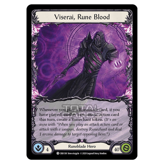 Flesh & Blood - Crucible of War - Viserai, Rune Blood (Common) - CRU138