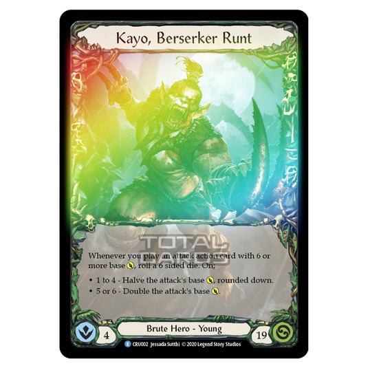 Flesh & Blood - Crucible of War - Kayo, Berserker Runt (Rare) - CRU002 (Rainbow Foil)