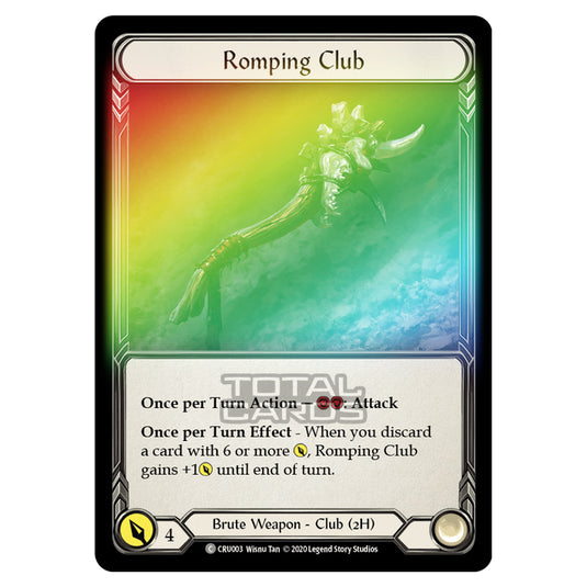 Flesh & Blood - Crucible of War - Romping Club (Common) - CRU003 (Rainbow Foil)
