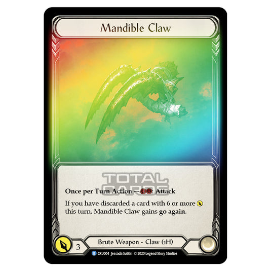 Flesh & Blood - Crucible of War - Mandible Claw (Rare) - CRU004 (Rainbow Foil)