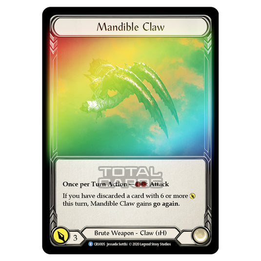 Flesh & Blood - Crucible of War - Mandible Claw (Rare) - CRU005 (Rainbow Foil)