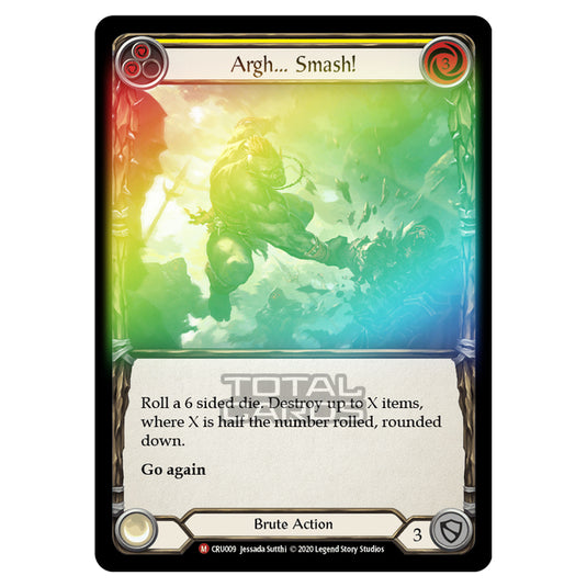 Flesh & Blood - Crucible of War - ARGH... Smash! (Majestic) - CRU009 (Rainbow Foil)