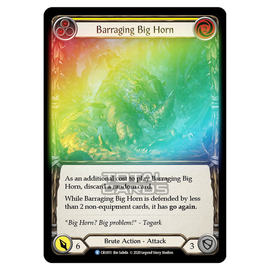 Flesh & Blood - Crucible of War - Barraging Bighorn (Rare) - CRU011 (Rainbow Foil)