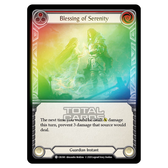 Flesh & Blood - Crucible of War - Blessing of Serenity (Common) - CRU041 (Rainbow Foil)