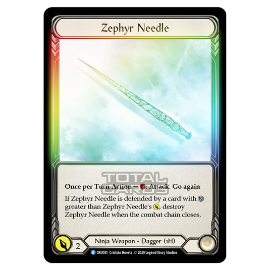 Flesh & Blood - Crucible of War - Zephyr Needle (Rare) - CRU051 (Rainbow Foil)