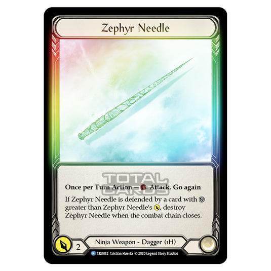 Flesh & Blood - Crucible of War - Zephyr Needle (Rare) - CRU052 (Rainbow Foil)