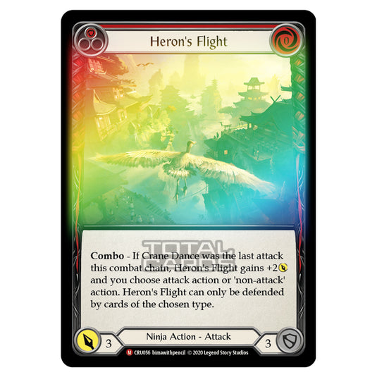 Flesh & Blood - Crucible of War - Heron's Flight (Majestic) - CRU056 (Rainbow Foil)