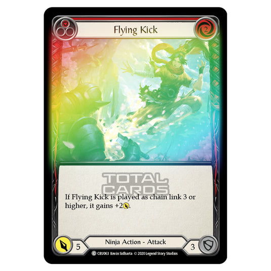 Flesh & Blood - Crucible of War - Flying Kick (Common) - CRU063 (Rainbow Foil)