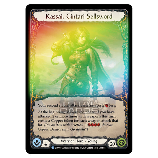 Flesh & Blood - Crucible of War - Kassai, Cintari Sellsword (Rare) - CRU077 (Rainbow Foil)