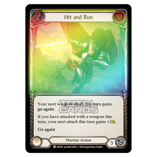 Flesh & Blood - Crucible of War - Hit and Run (Common) - CRU092 (Rainbow Foil)