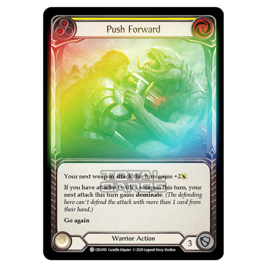 Flesh & Blood - Crucible of War - Push Forward (Common) - CRU096 (Rainbow Foil)