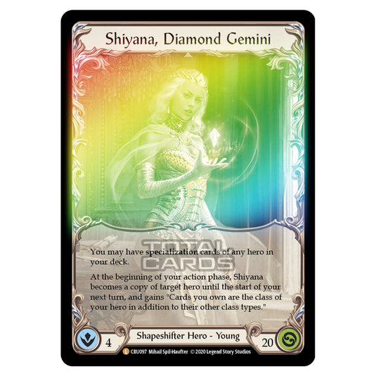 Flesh & Blood - Crucible of War - Shiyana, Diamond Gemini (Legendary) - CRU097 (Rainbow Foil)