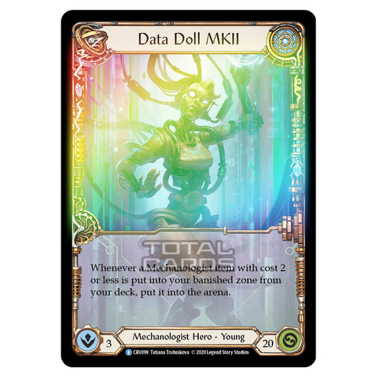 Flesh & Blood - Crucible of War - Data Doll MKII (Rare) - CRU099 (Rainbow Foil)