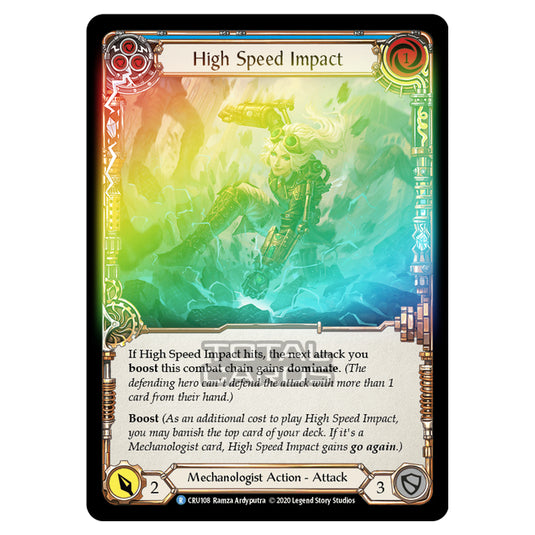 Flesh & Blood - Crucible of War - High Speed Impact (Rare) - CRU107 (Rainbow Foil)