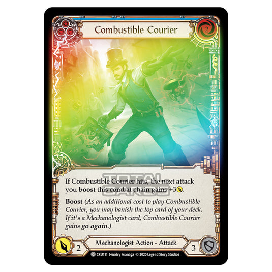 Flesh & Blood - Crucible of War - Combustible Courier (Common) - CRU111 (Rainbow Foil)