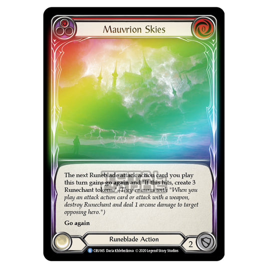 Flesh & Blood - Crucible of War - Mauvrion Skies (Rare) - CRU145 (Rainbow Foil)