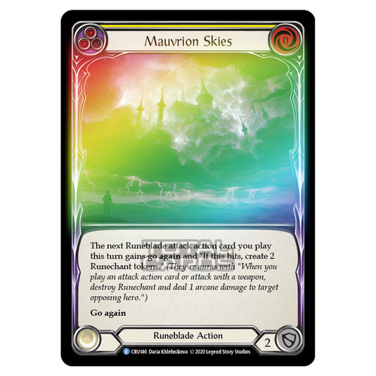 Flesh & Blood - Crucible of War - Mauvrion Skies (Rare) - CRU146 (Rainbow Foil)