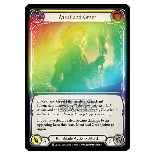 Flesh & Blood - Crucible of War - Meat and Greet (Common) - CRU152 (Rainbow Foil)